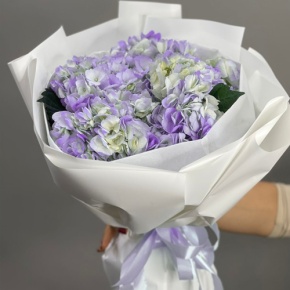 Букет из 5 фиолетовых гортензий в Протвино
