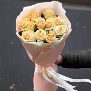 Букет из 11 роз Пич Аваланж (60 см) в Протвино