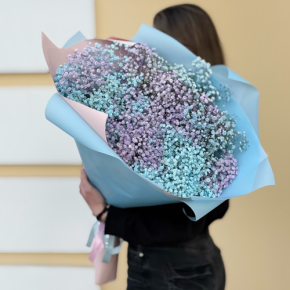 Букет "Радуга" из 15 гипсофил в Протвино