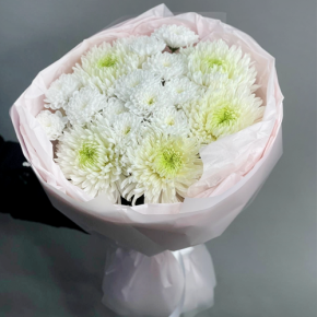 Букет из микса белых хризантем Магнум  в Протвино