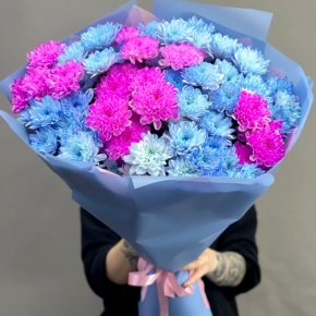 Букет "Матильда" из 15 кустовых хризантем в Протвино