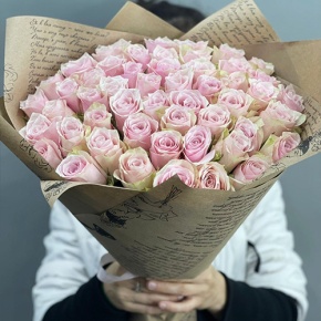 Букет из 51 пастельной розы (40 см) в Протвино