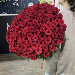 Букет 101 красная роза (70 см) в Протвино