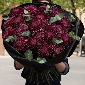 Букет из 21 винной хризантемы Бигоуди в Протвино