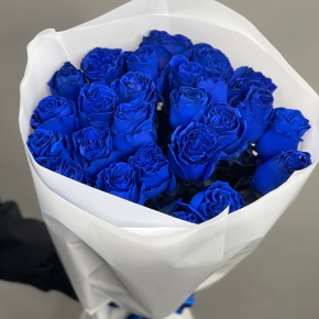 25 синих роз Эквадор (60 см) в Протвино