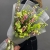 Букет "Стильная штучка" из молюцеллы, дельфиниума, орнитогалума и эустом в Протвино