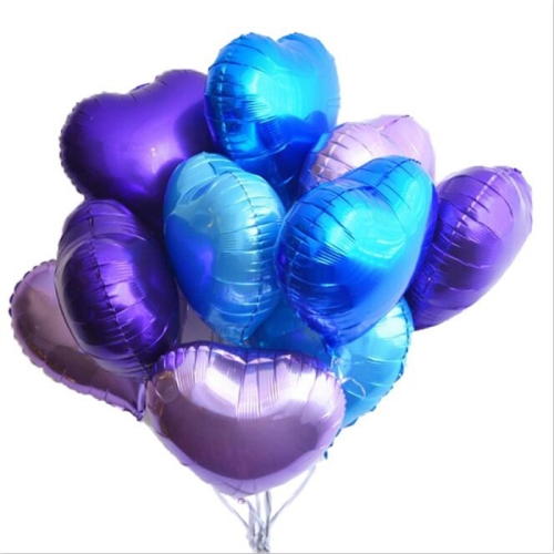 Сердце голубое фольгированный шар с гелием (45 см) в Протвино