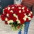 Букет 151 роза красный и белый микс (60 см) в Протвино